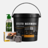Kit Efeito Mármore Preto 5kg com Cera e Lixa