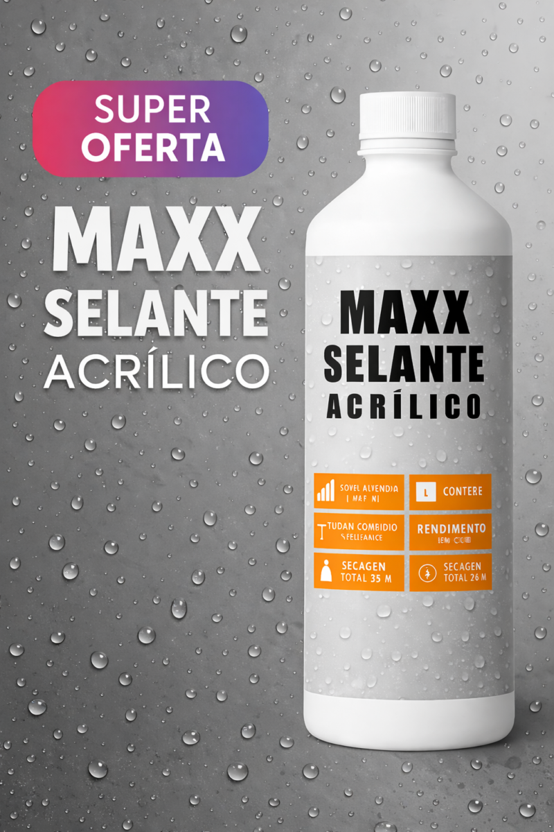 Selante Acrílico 1L para Vedação Impermeabilização Acabamento Interno e Externo