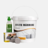 Kit Efeito Mármore Branco 5kg com Cera e Lixa