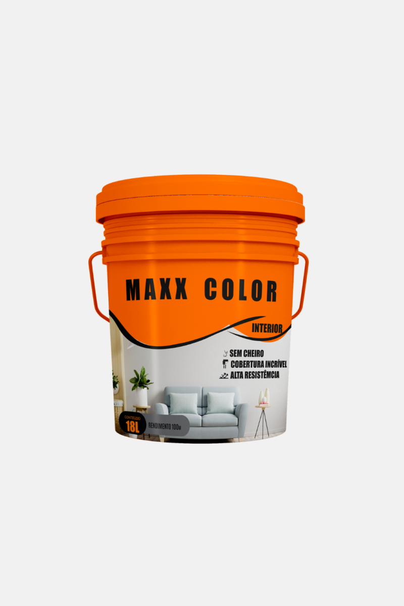 Tinta Maxx Color 18L Branco Fosco Alta Cobertura, Acabamento Impecável