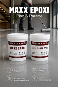 Kit Epóxi Incolor Base Solvente Piso E Parede 900g Rende 6m²